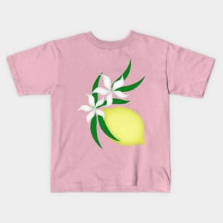 Lemon with flower and leaves. Kids T-Shirt